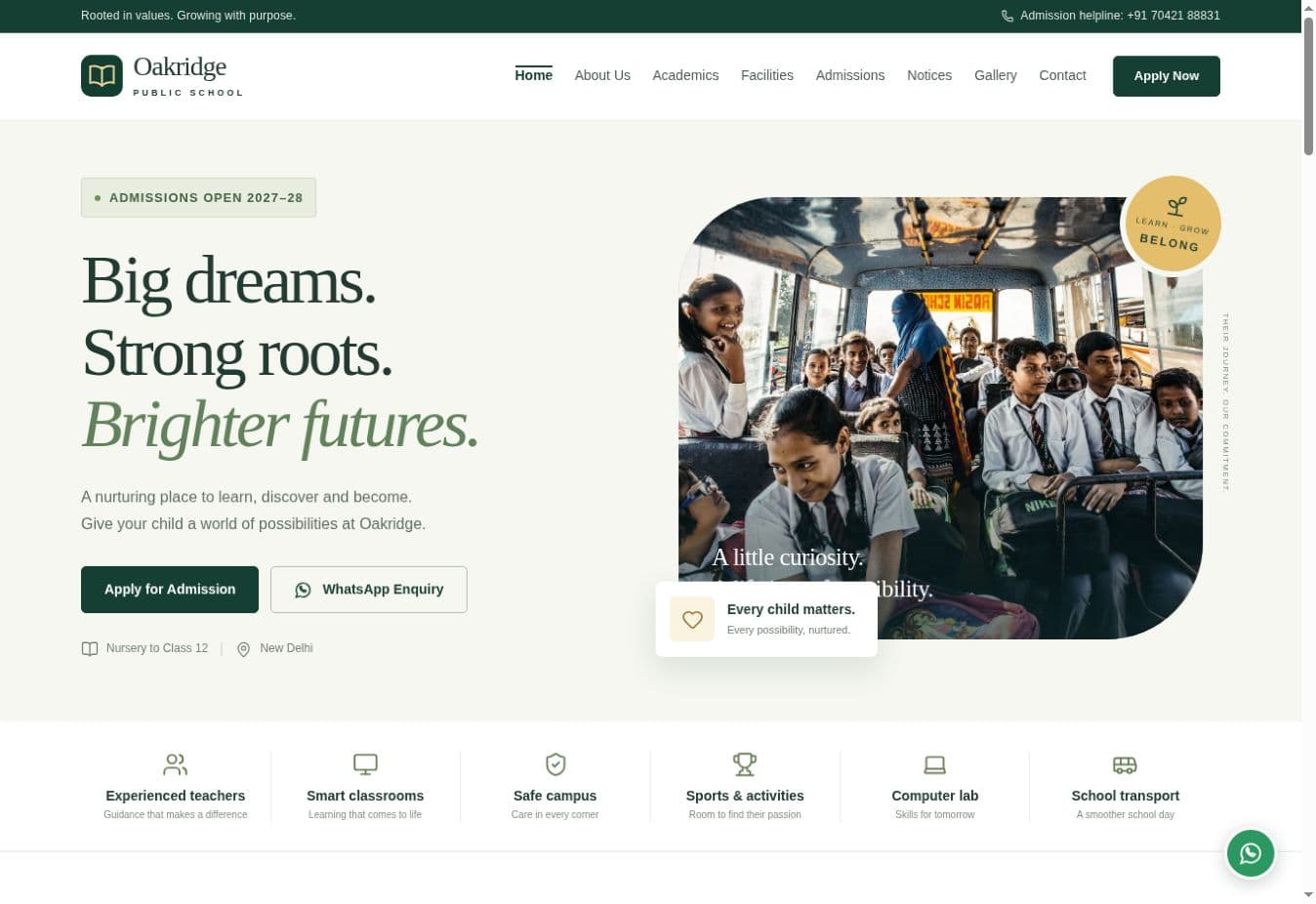 BrightPath Academy website preview