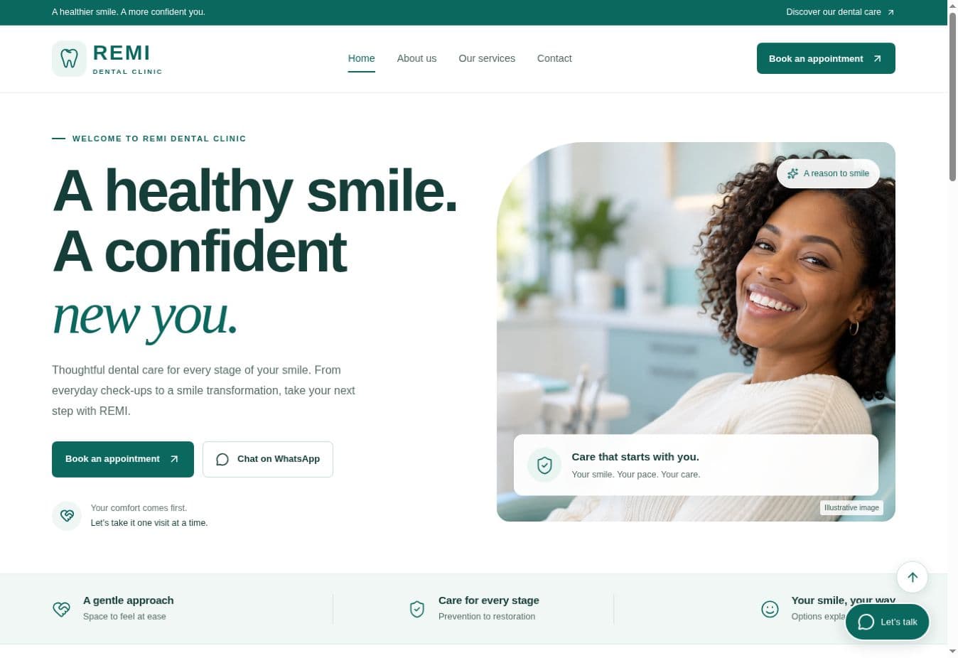 Remi Dental Studio website preview