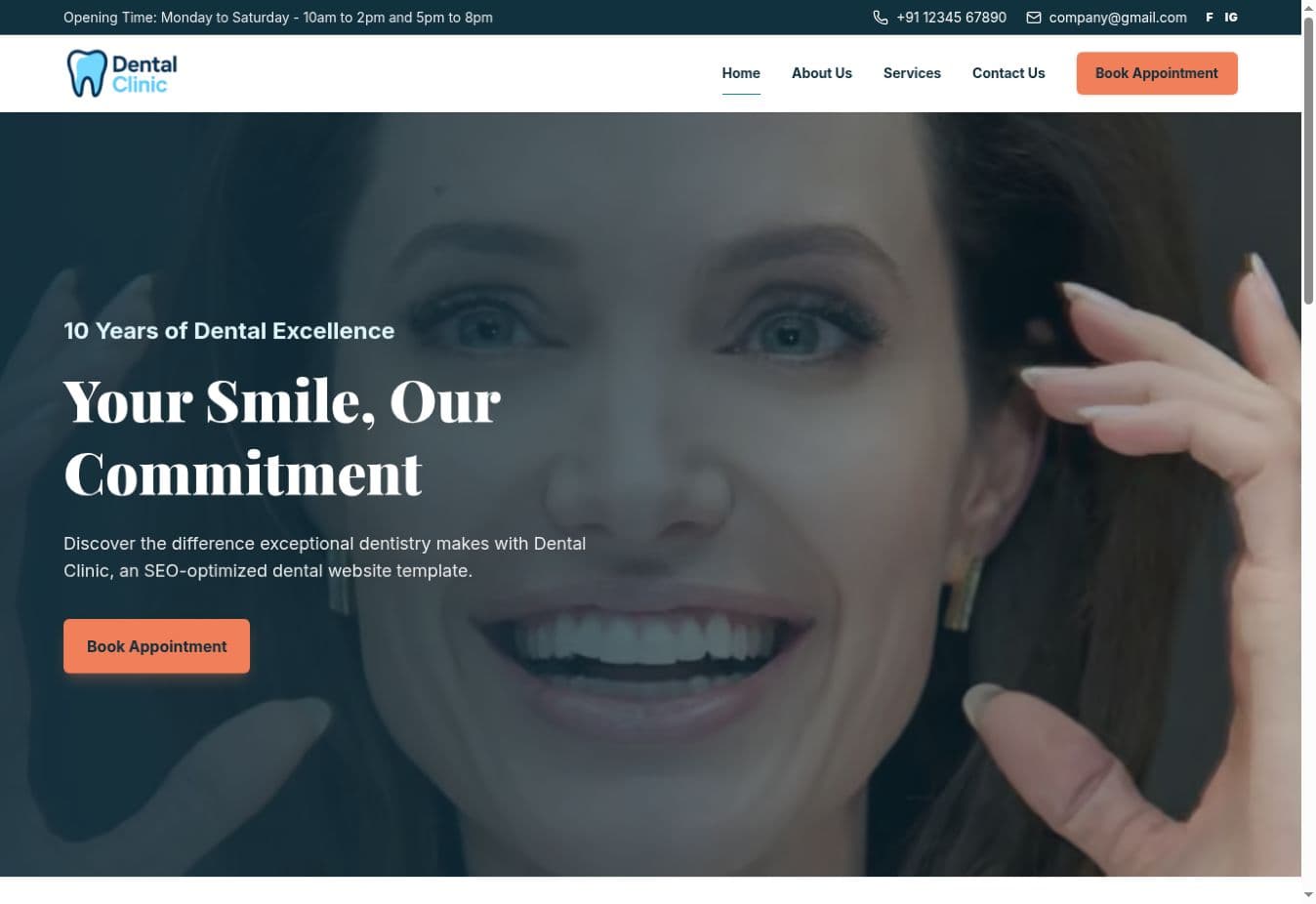 Pearl Dental Studio website preview